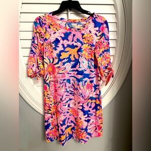 Lilly Pulitzer paradise point blue pink Merritt dress size‎ small